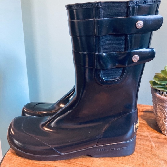 Sperry Shoes - Ladies Sperry Black Rain boots 👢 ☔️